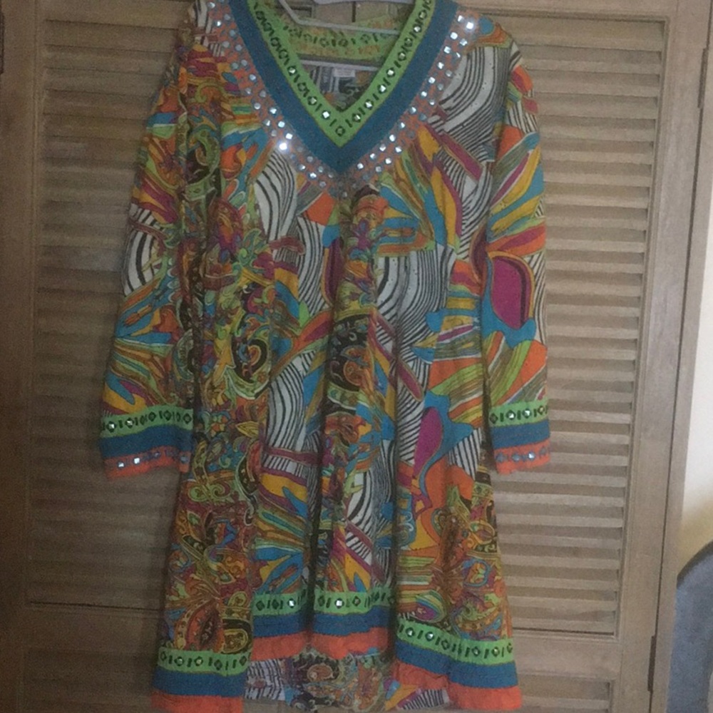 Mirrored cotton tunic or dress.
